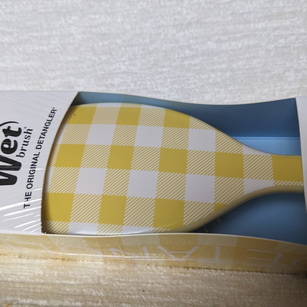 Wet Brush Limited Edition Original Detangler Coastal Charm Golden Gingham New - Picture 3 of 9